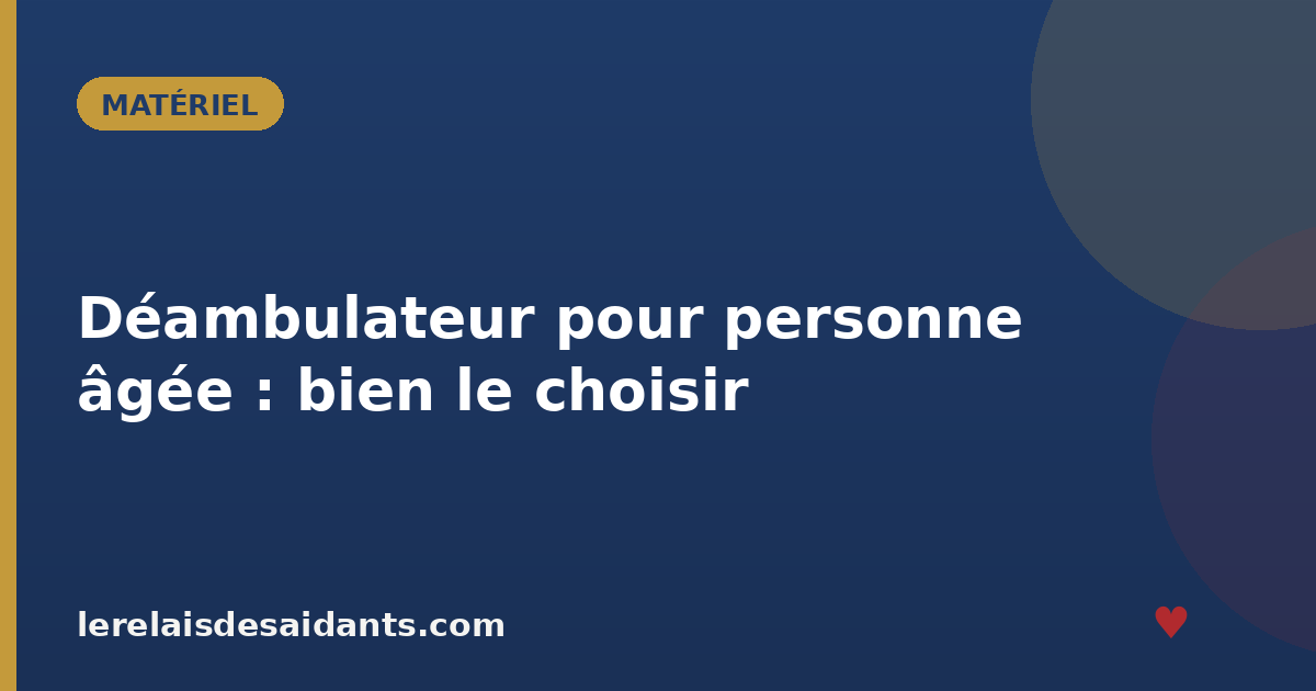 Déambulateur pour personne âgée