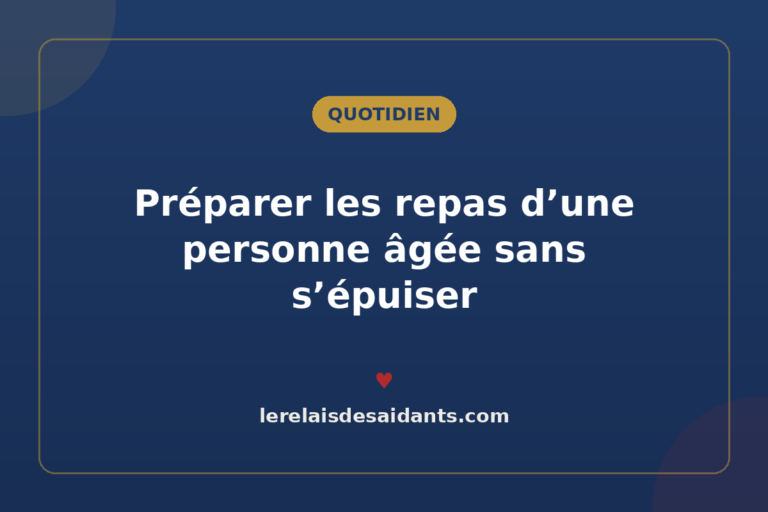Préparer les repas d&rsquo;une personne âgée sans s&rsquo;épuiser