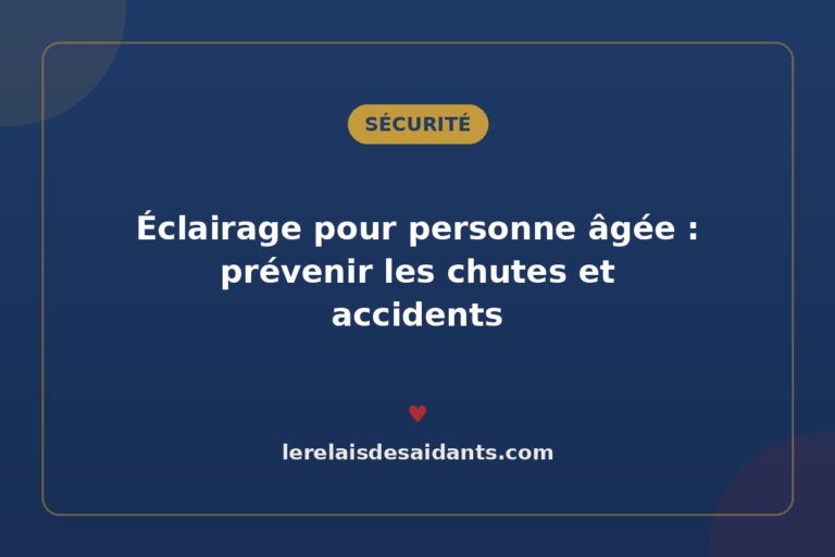 Éclairage pour personne âgée : prévenir les chutes et accidents