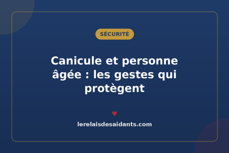Canicule et personne âgée : les gestes qui protègent
