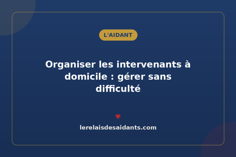 Organiser les intervenants à domicile : gérer sans difficulté