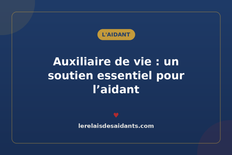 Auxiliaire de vie : un soutien essentiel pour l&rsquo;aidant
