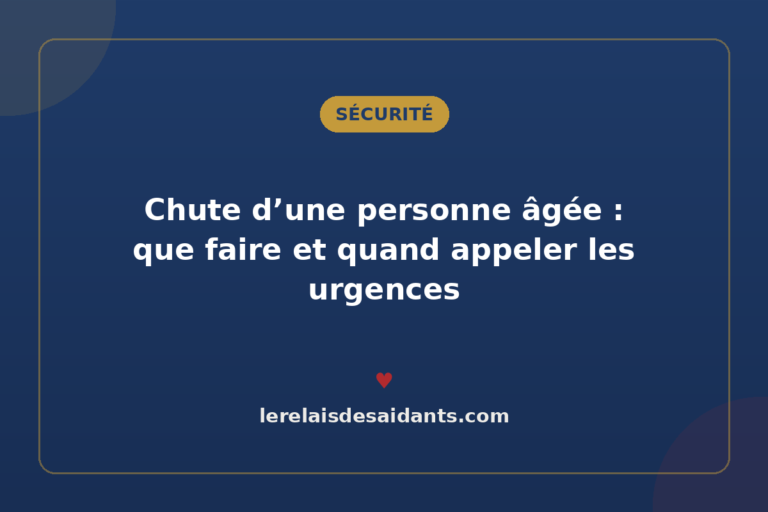 Chute d&rsquo;une personne âgée : que faire et quand appeler les urgences