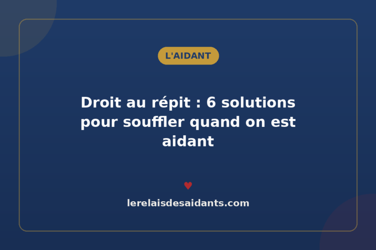 Droit au répit : 6 solutions pour souffler quand on est aidant