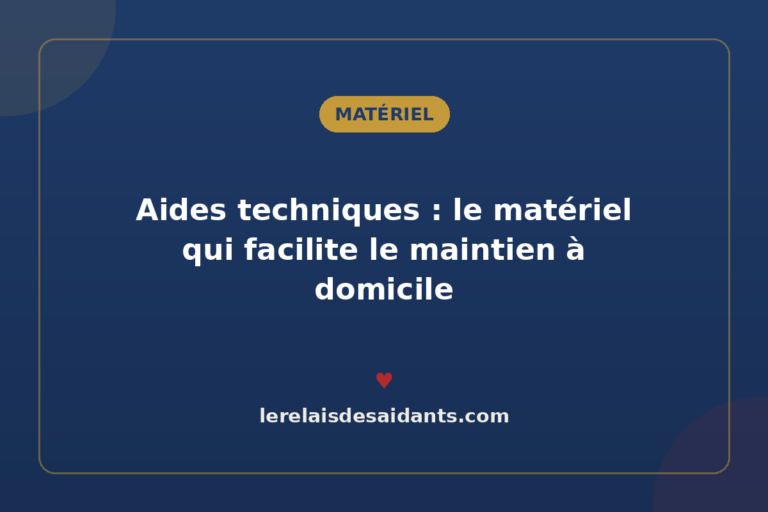 Aides techniques : le matériel qui facilite le maintien à domicile