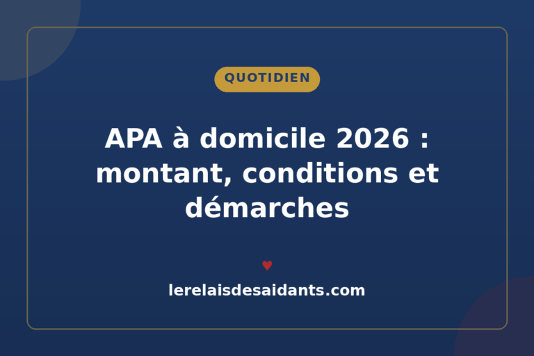 APA à domicile 2026 : montant, conditions et démarches