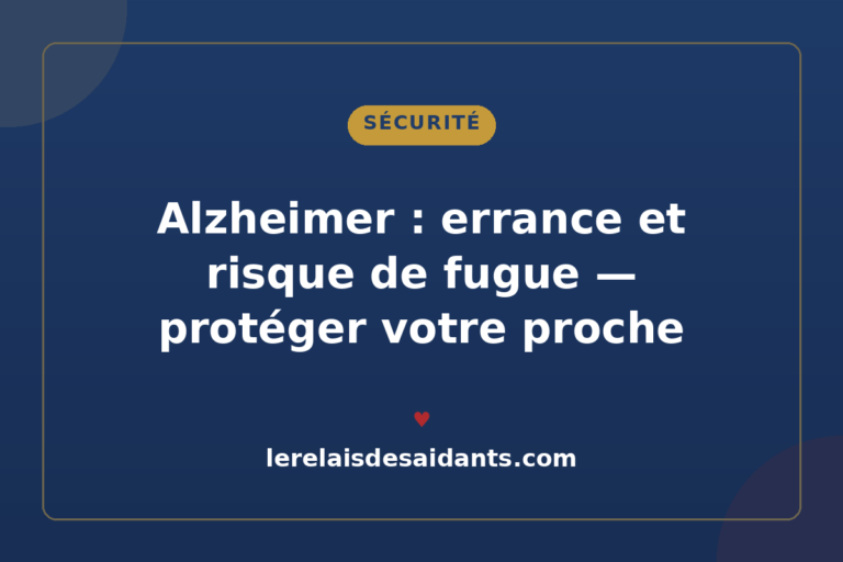 Alzheimer : errance et risque de fugue — comment protéger votre proche (2026)