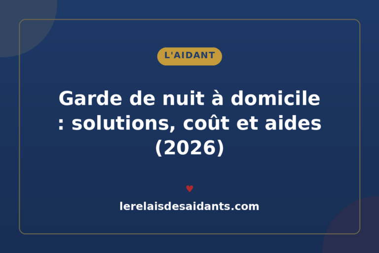 Garde de nuit à domicile pour une personne âgée : solutions, coût et aides (2026)