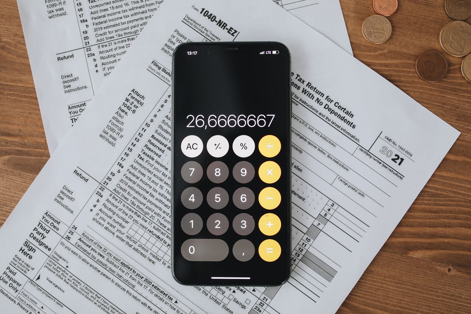 Calculatrice et formulaires de déclaration fiscale